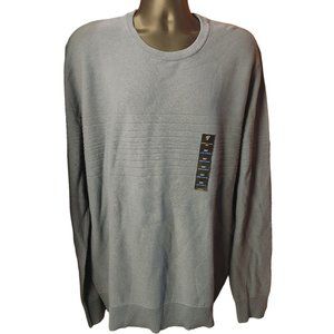 Shaquille O'Neal Men's Gray Long Sleeve Crew Neck Light Sweater XLT
